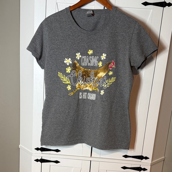 Gildan Tops - Gildan Dark Gray Heavy Cotton Tee